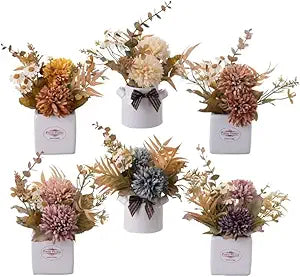 Artificial Flowers with Ceramic Pot