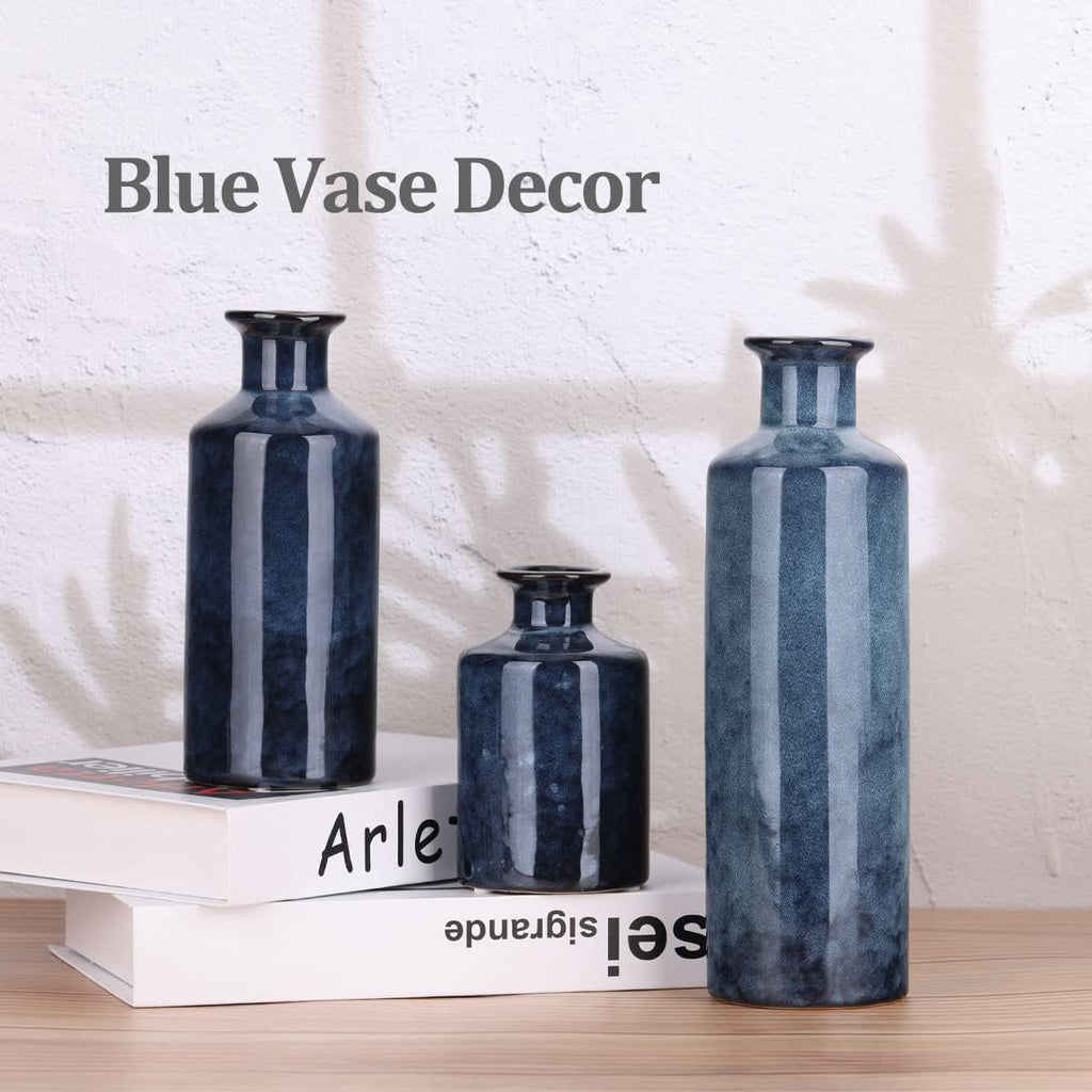 Blue Ceramic Vase Set