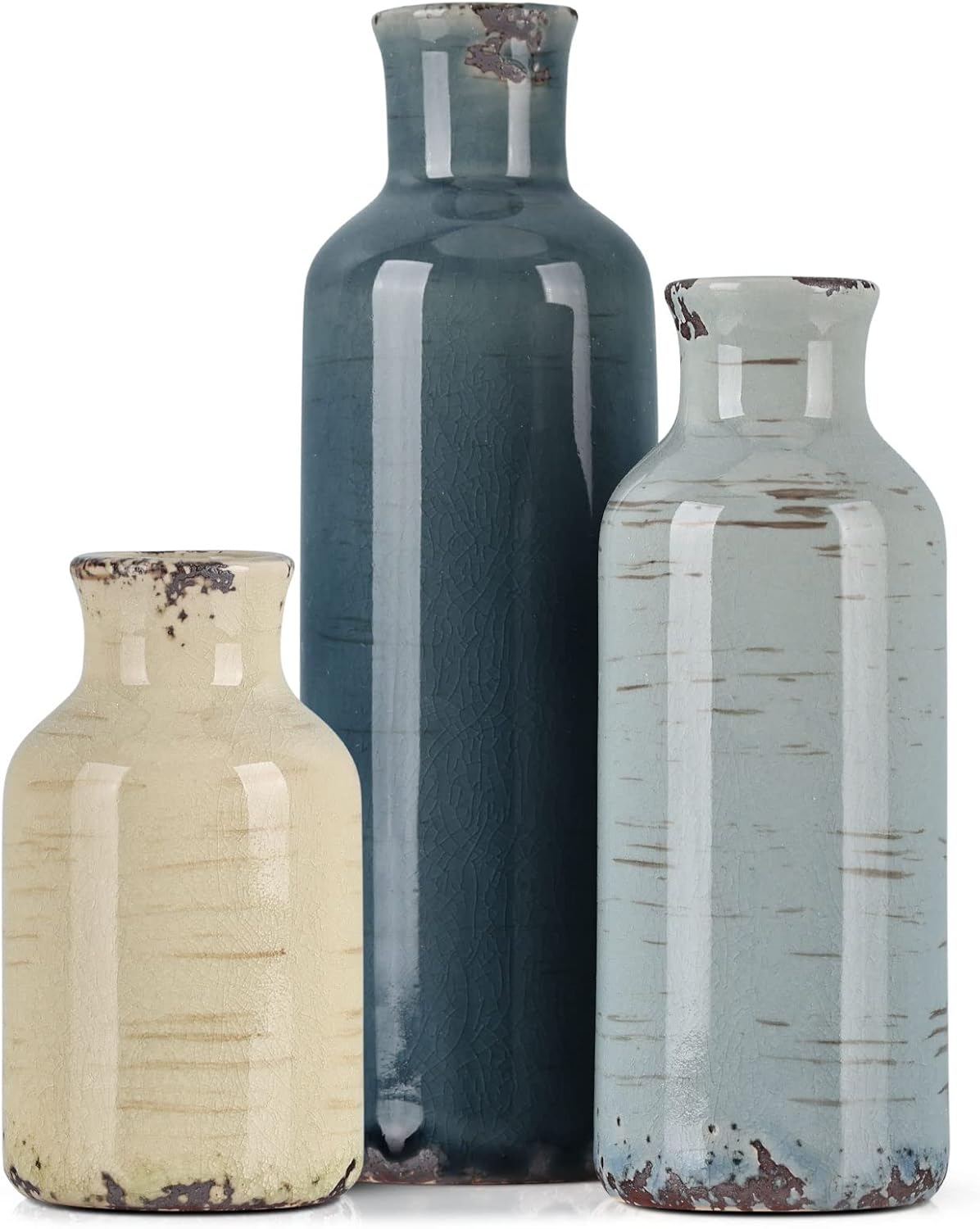 Blue Ceramic Vase Set