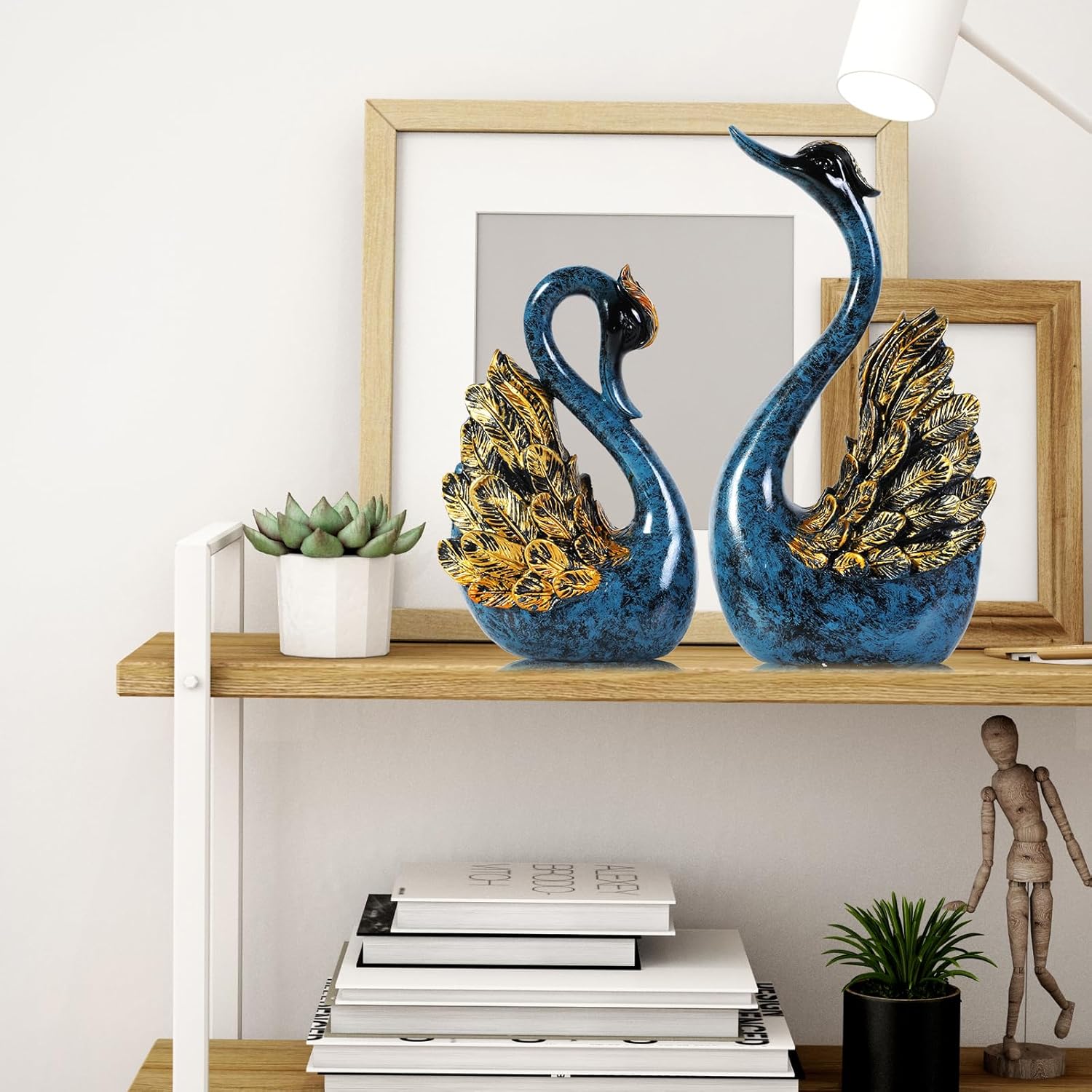 2pcs Swan Statues