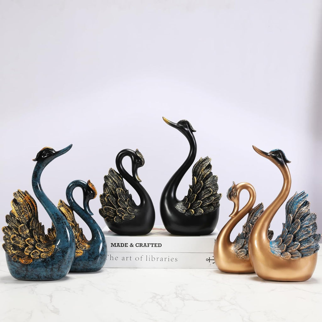 2pcs Swan Statues
