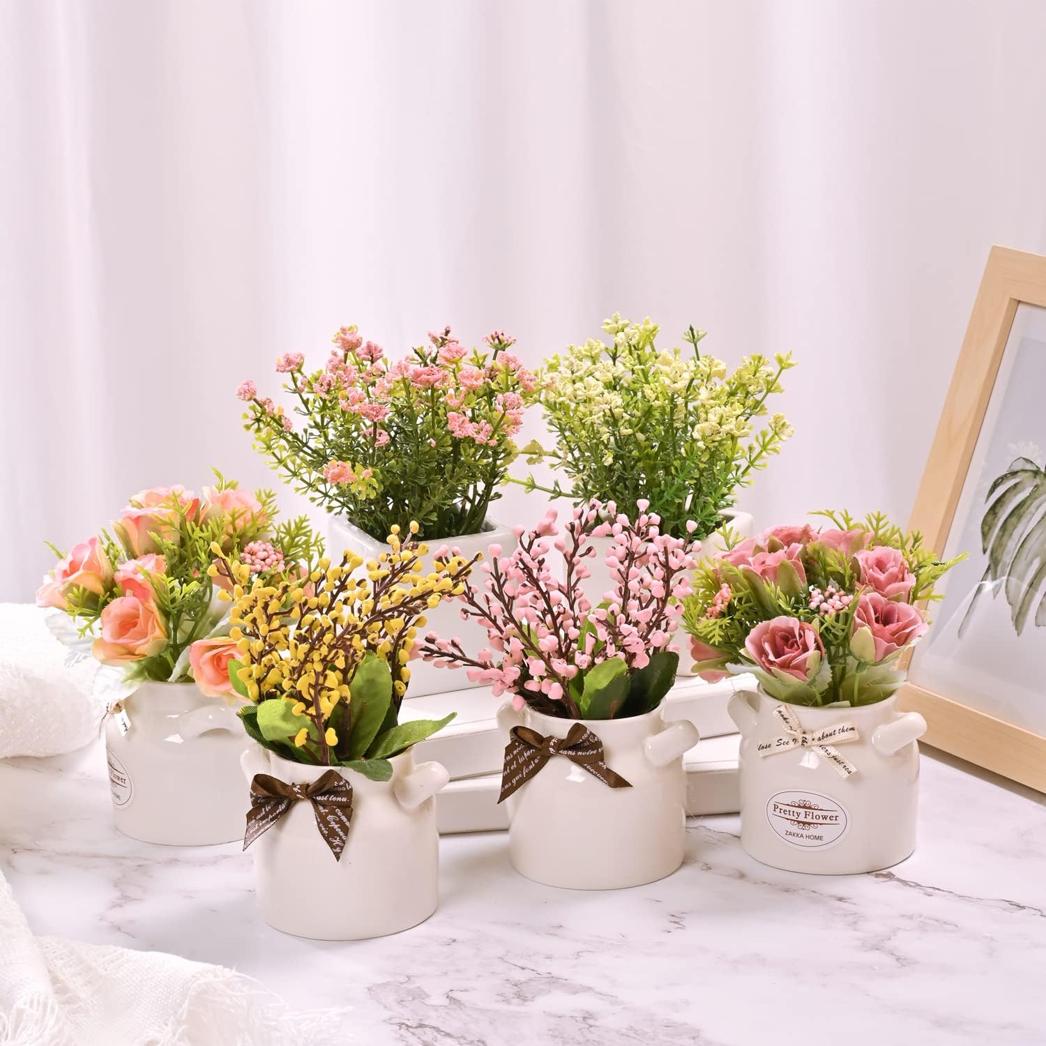 Artificial Flowers with Ceramic Pot