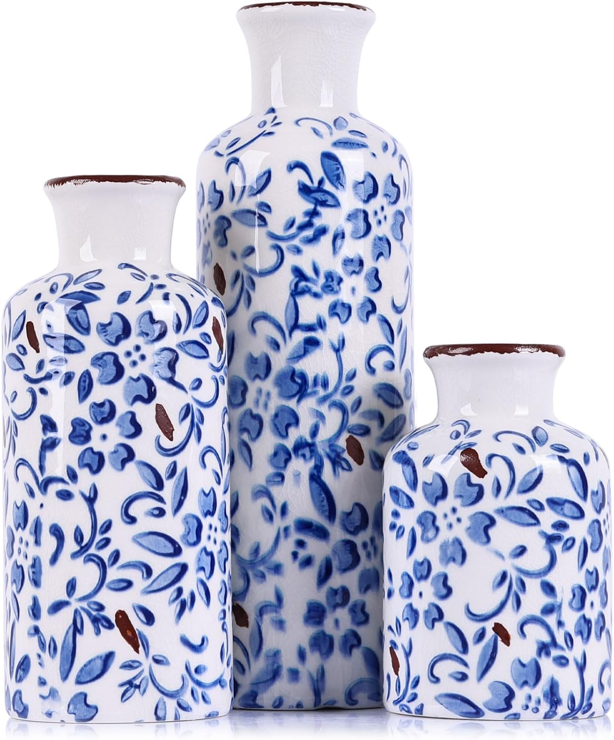 Blue Ceramic Vase Set