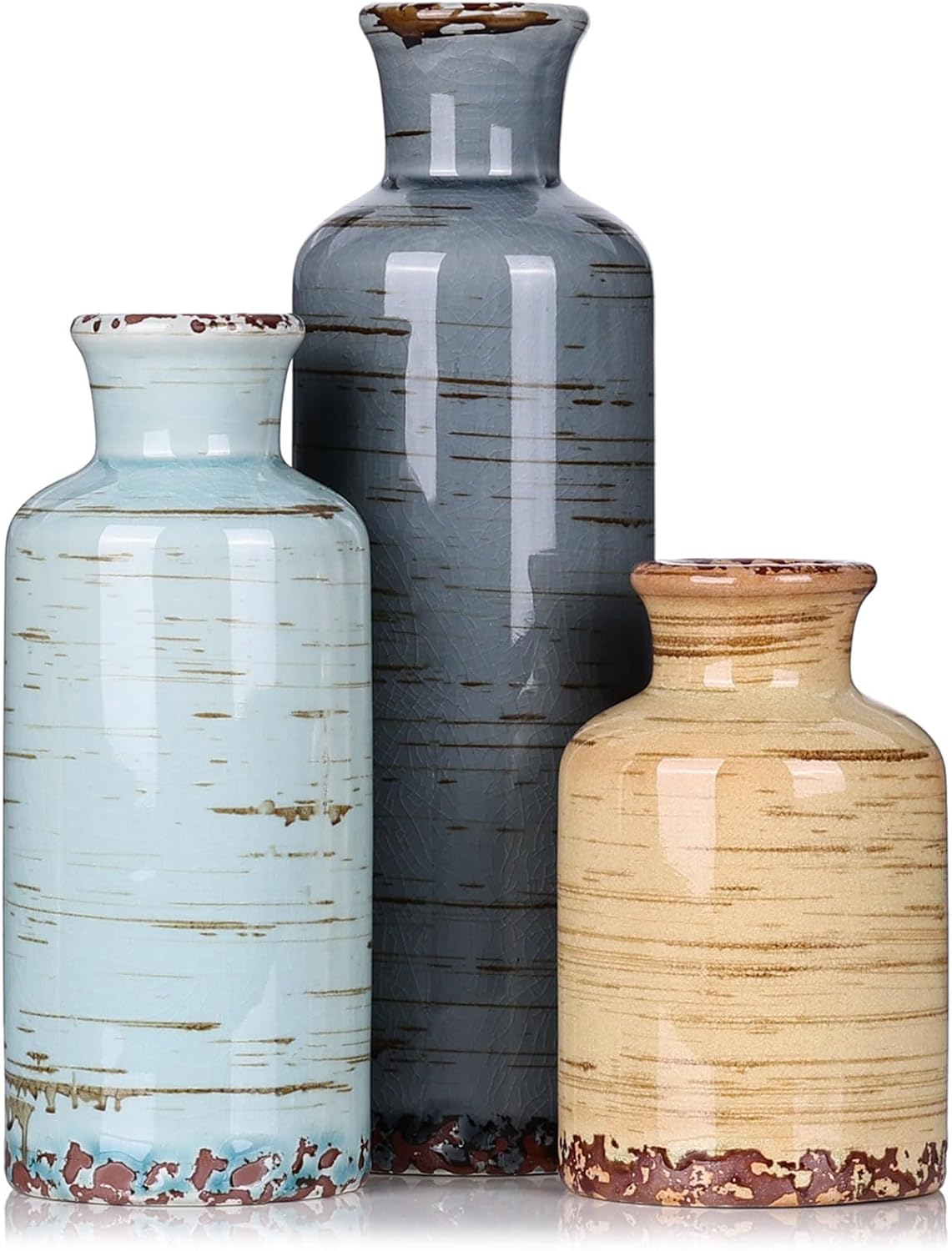 Blue Ceramic Vase Set