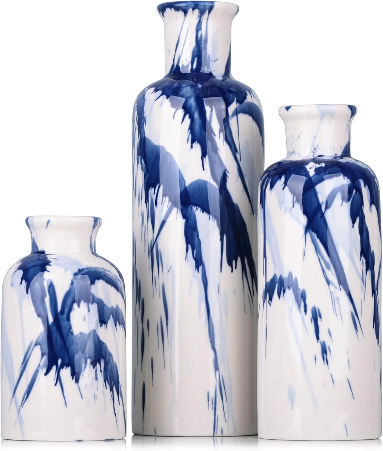 Blue Ceramic Vase Set