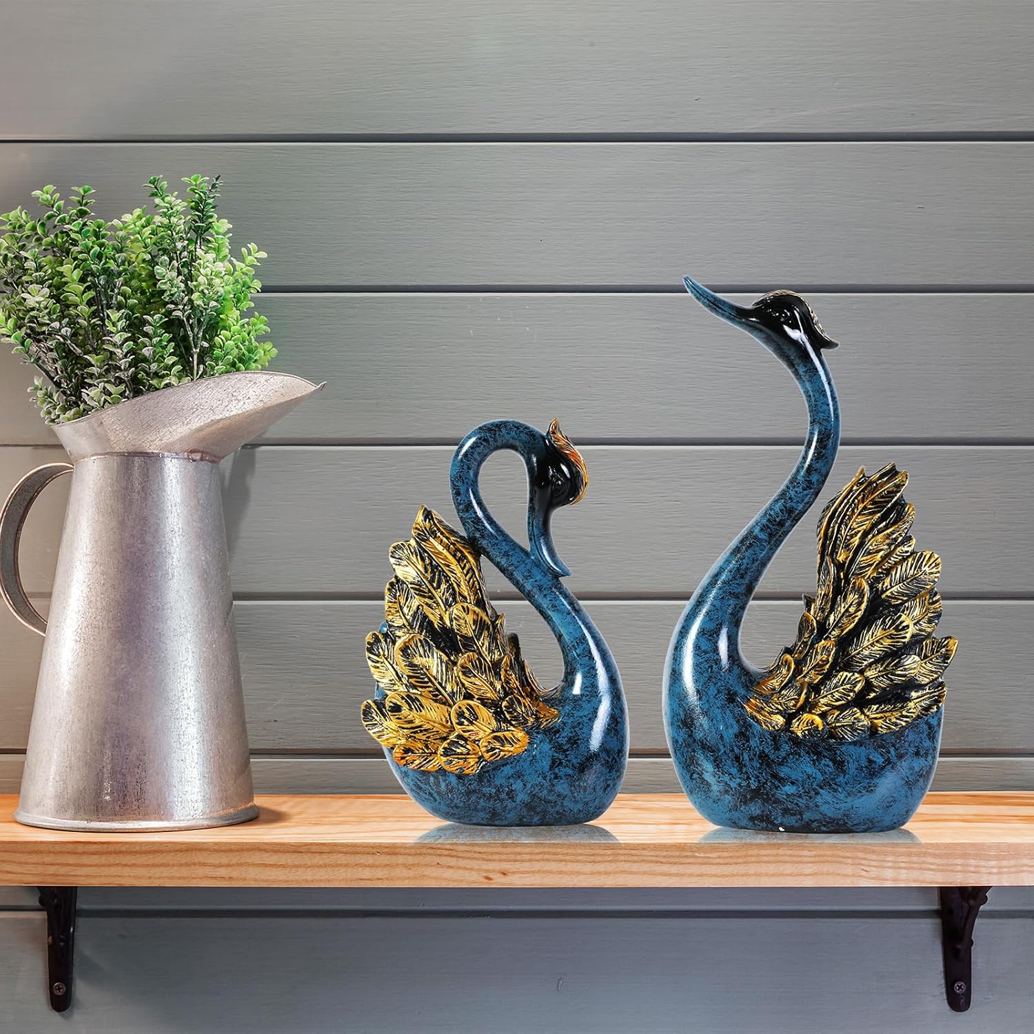 2pcs Swan Statues