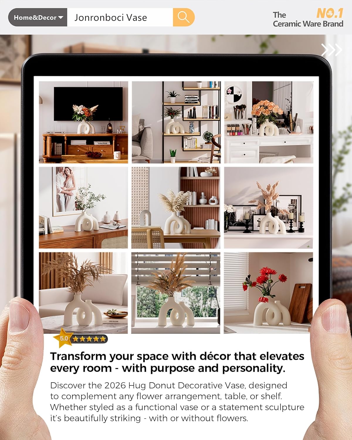 Hug Donut Decorative Vase Set