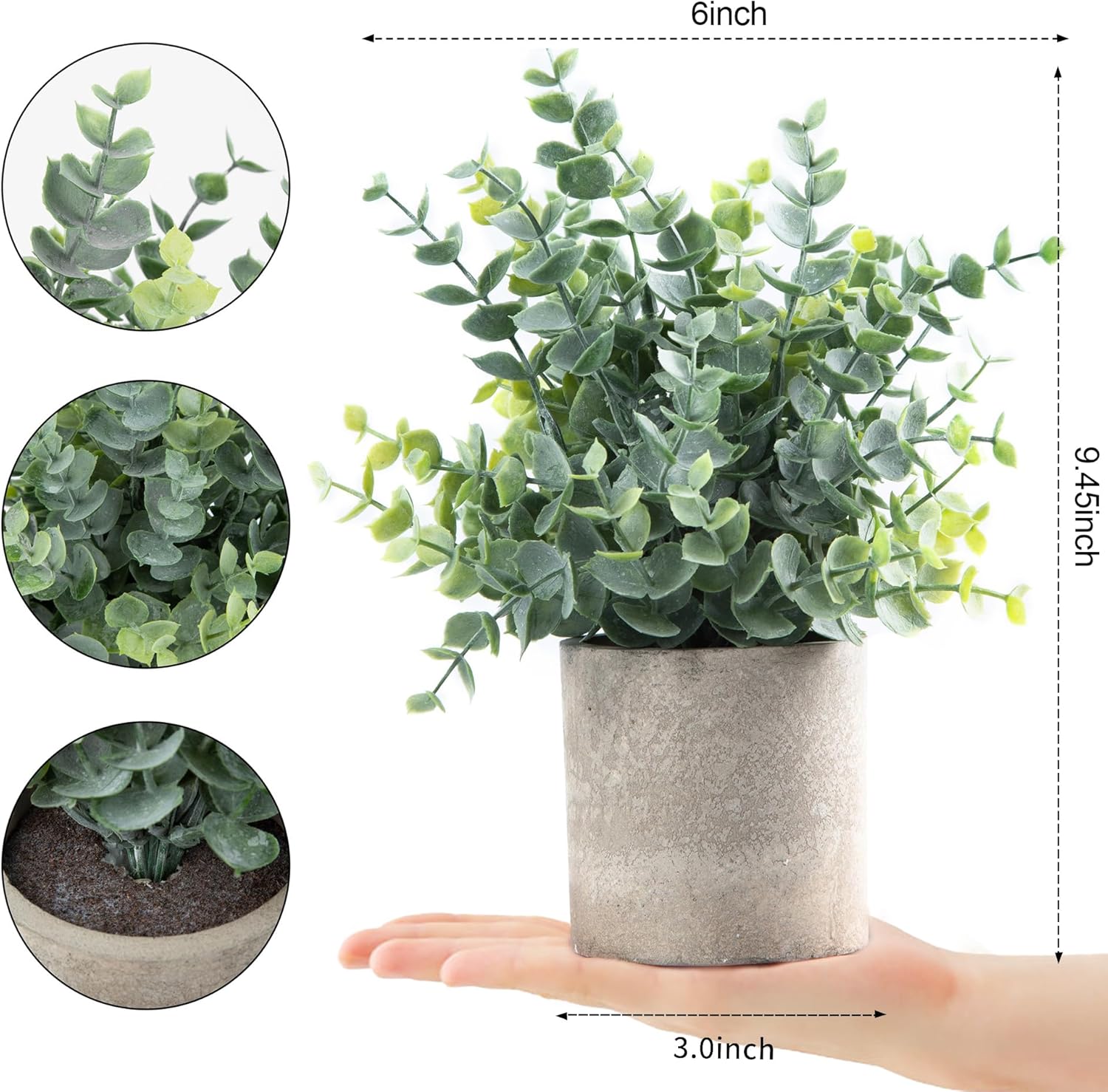 2 Pack Small Fake Plants