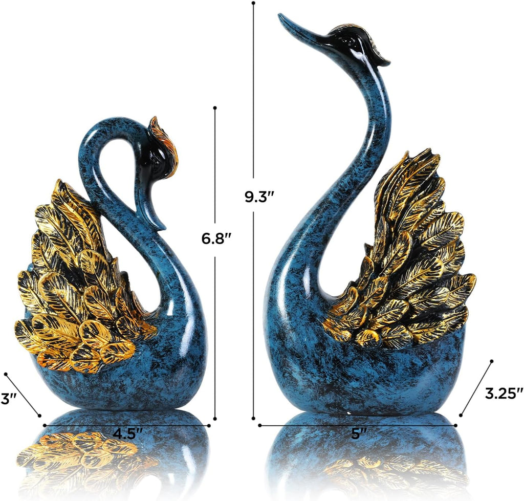 2pcs Swan Statues