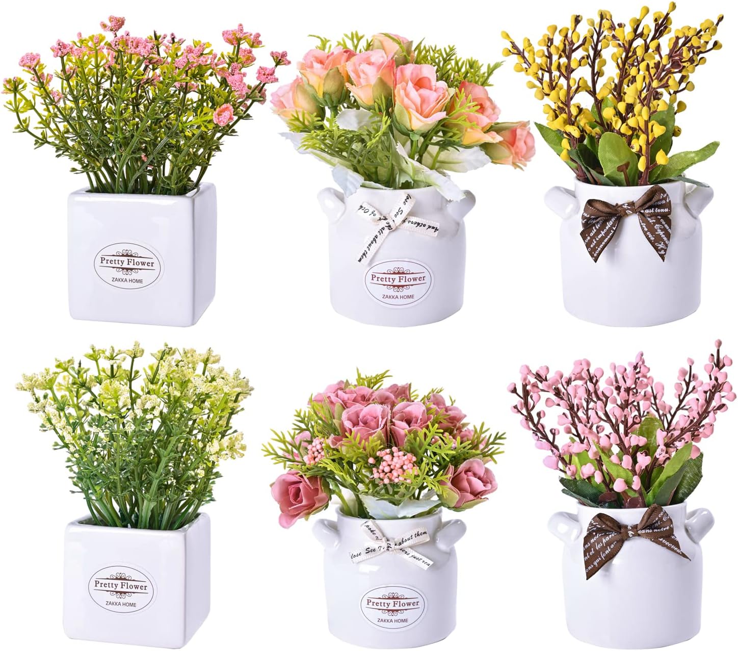Artificial Flowers with Ceramic Pot