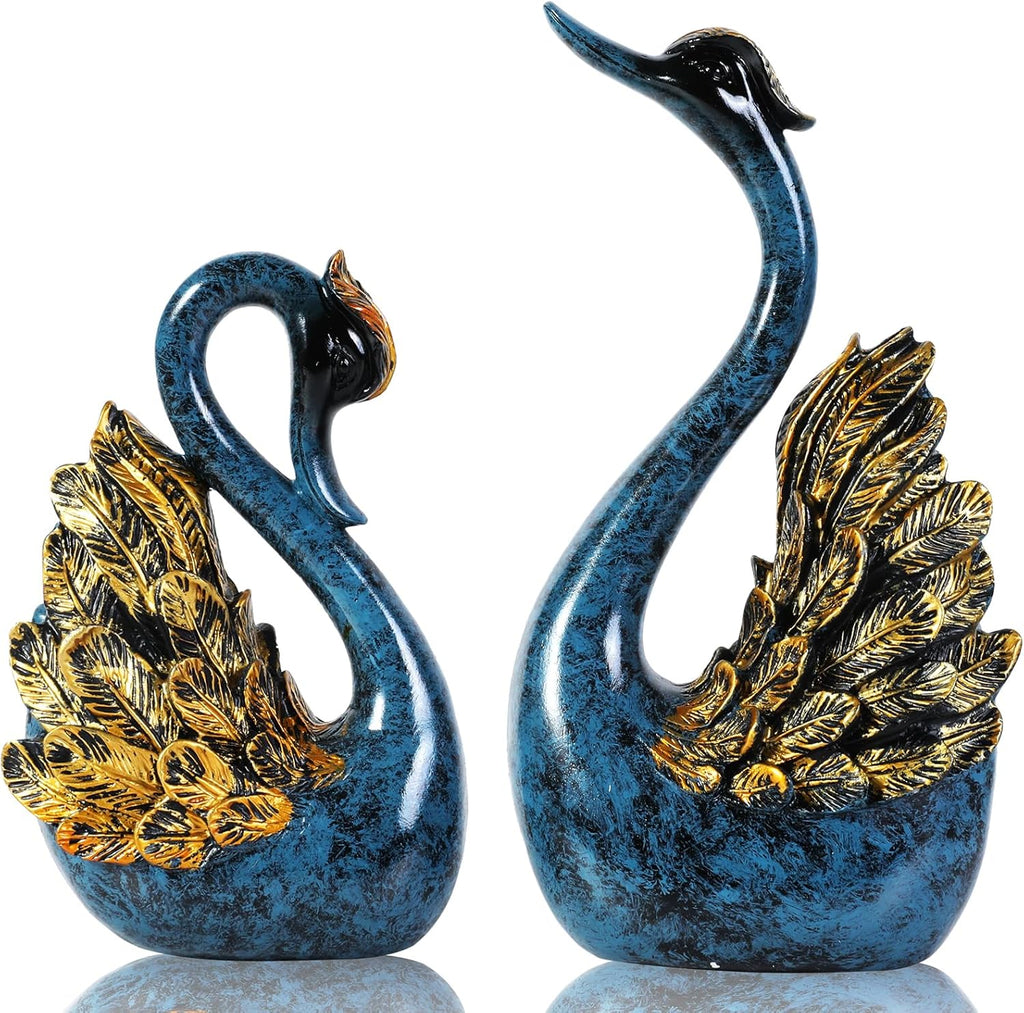 2pcs Swan Statues