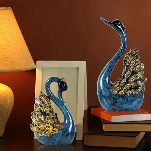 2pcs Swan Statues